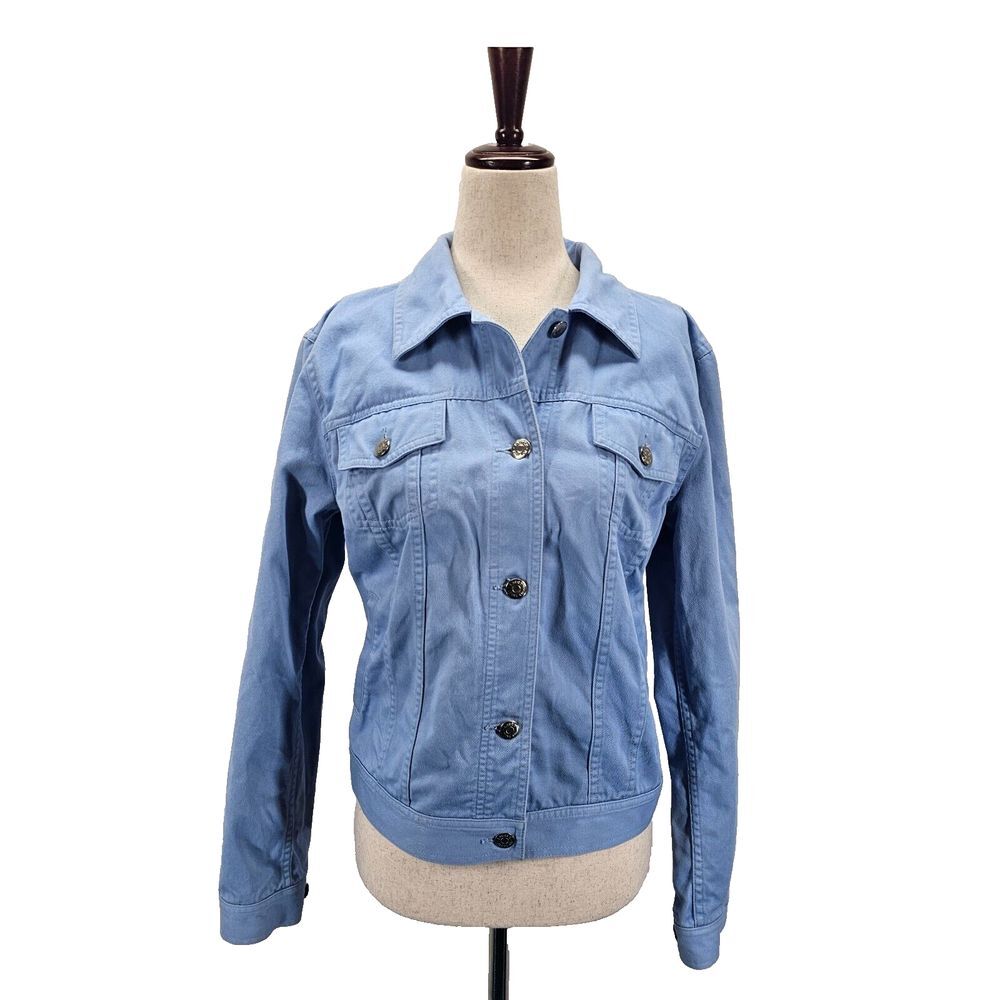 Lauren Jeans Co. Ralph Lauren Denim Jeans Jacket Women's Medium Button Up Blue